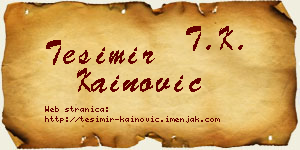 Tešimir Kainović vizit kartica